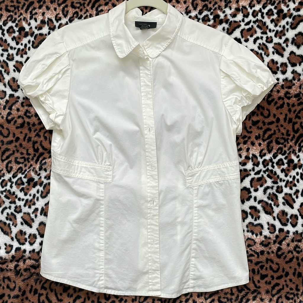 Alfani Cotton Blouse 97% Great For Those Warm Summer Nights.